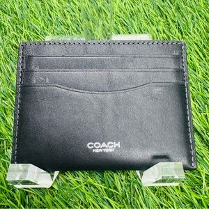 Coach New York Black Leather Card Holder